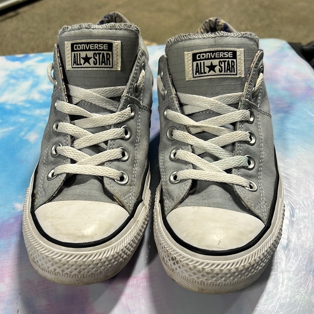 COPY - Womens size 9 white and grey converse